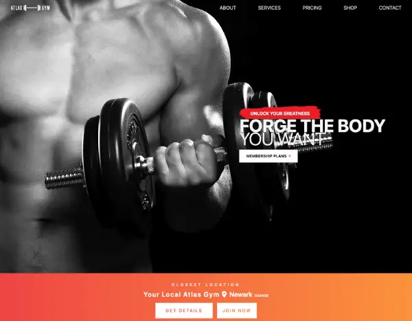 Atlas Gym (Business Site) Project Thumbnail