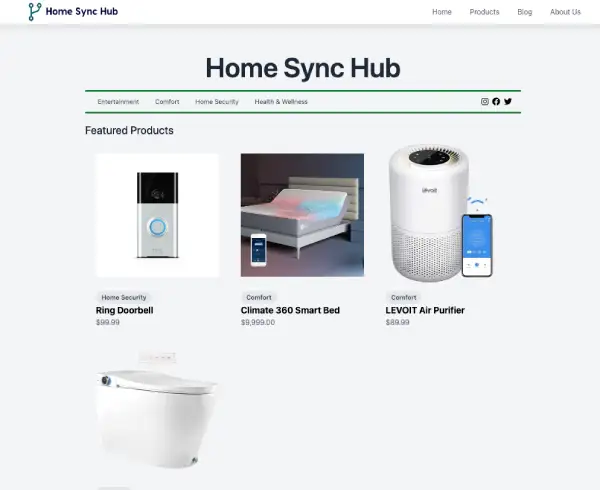 Home Sync Hub (Marketing Site) Project Thumbnail