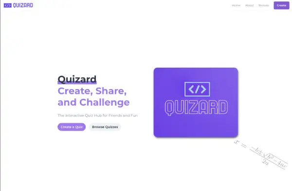 Quizard (Quiz Platform) Project Thumbnail